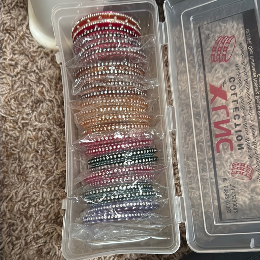 Vibrant Rhinestone Bangle Collection